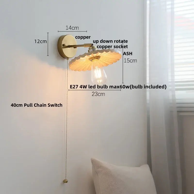 DecorBites™ Ash Wood Up Down LED Wall Lights Living Room Stair Lamp