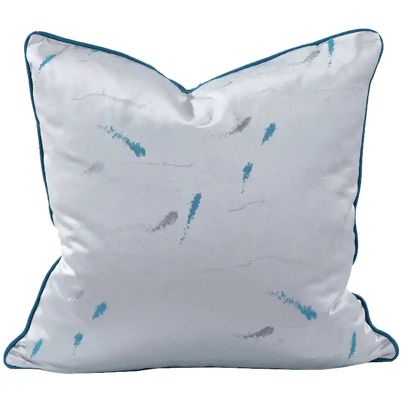 DecorBites™ Asian Landscape Painting Jacquard Square Pillow Cover 45x45cm