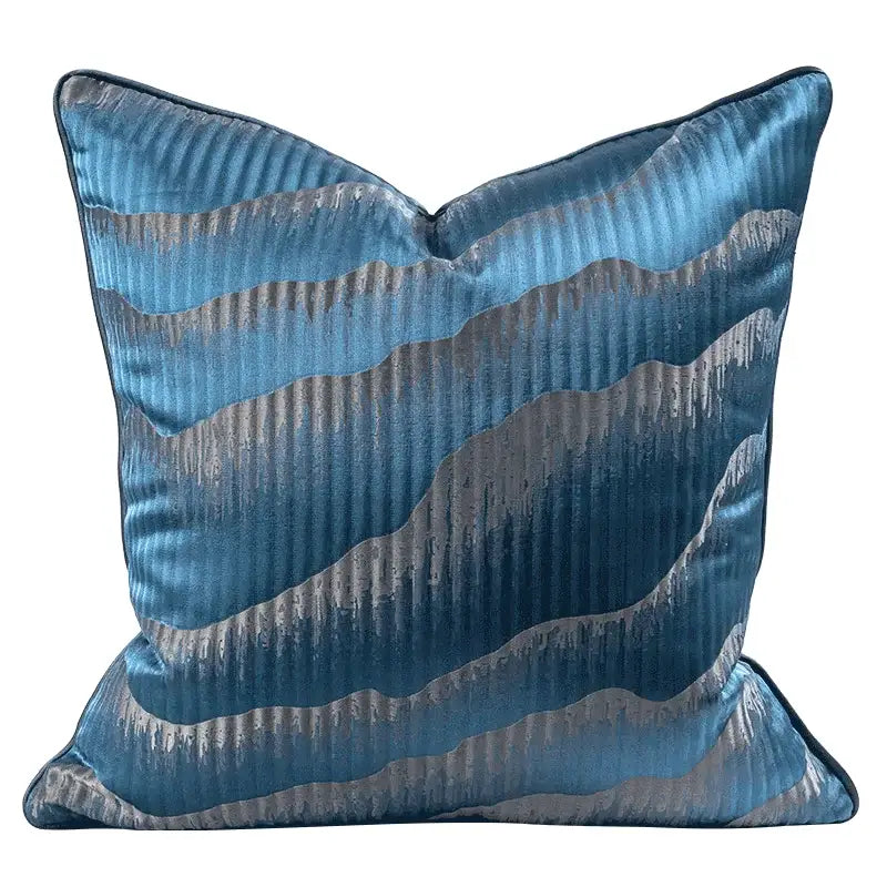 DecorBites™ Asian Landscape Painting Jacquard Square Pillow Cover 45x45cm