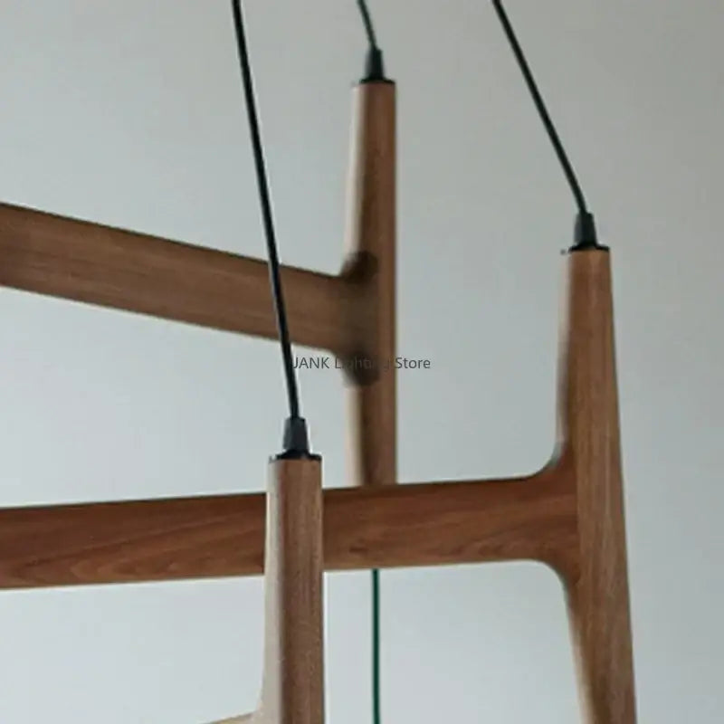DecorBites™ ASTRA Wood Pendant Light Multi Head LED Chandelier Interior Decor Lamp