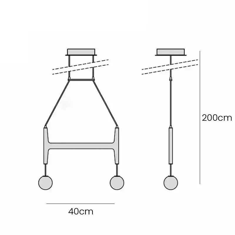 DecorBites™ ASTRA Wood Pendant Light Multi Head LED Chandelier Interior Decor Lamp