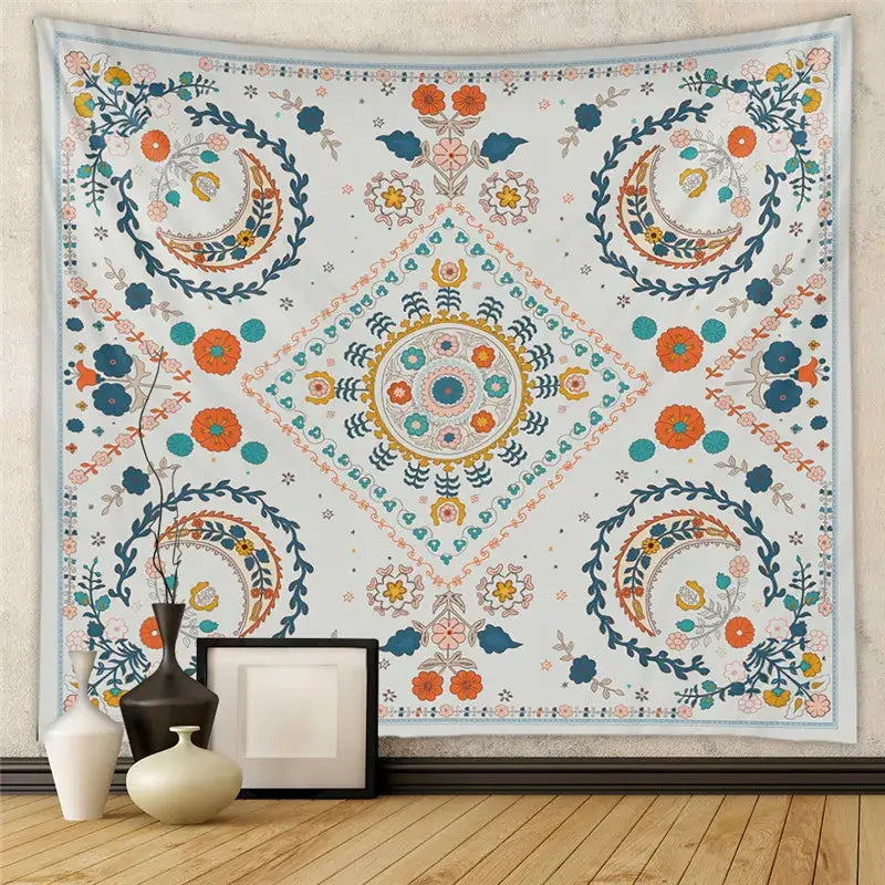DecorBites™ Astrology Chart Tarot Tapestry Wheel Sun Moon Tree Mushroom Wall Hanging