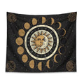 DecorBites™ Astrology Wheel Tapestry Moon Phase Sun and Moon Starry Sky Home Decor