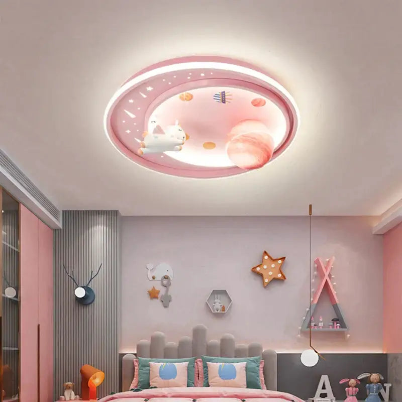 DecorBites™ Astronaut Astros Planet Ceiling Light for Child's Bedroom