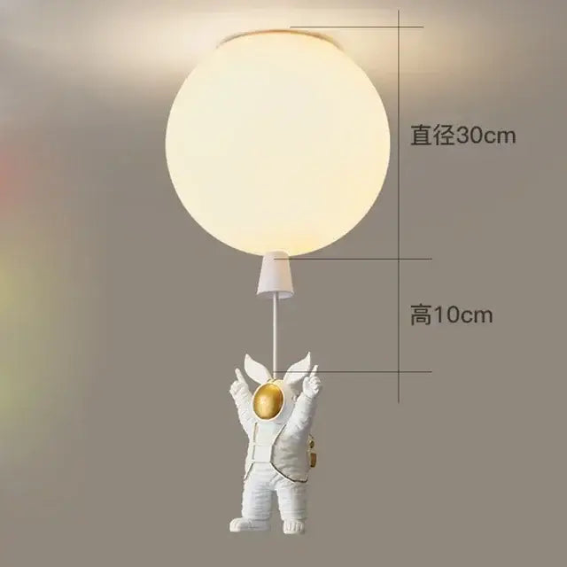 DecorBites™ Astronaut Balloon Ceiling Lamp: Modern Minimalist LED Chandelier for Kids' Room