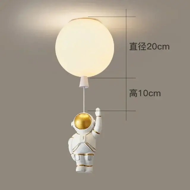 DecorBites™ Astronaut Balloon Ceiling Lamp: Modern Minimalist LED Chandelier for Kids' Room