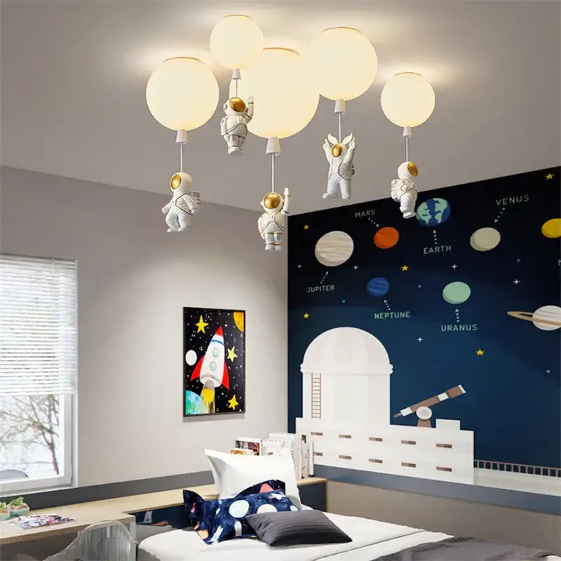 DecorBites™ Astronaut Balloon LED Pendant Light for Children's Nursery Room