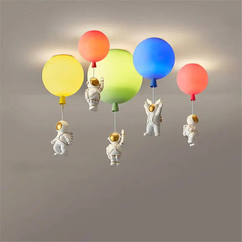DecorBites™ Astronaut Balloon LED Pendant Light for Children's Nursery Room