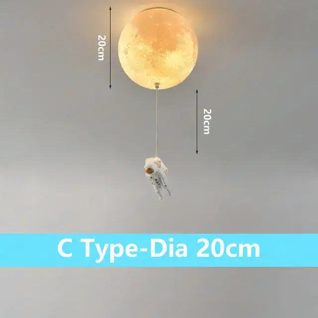 DecorBites™ Astronaut Bubble Chandelier Light - Moonlight Bedroom Ceiling Lamp