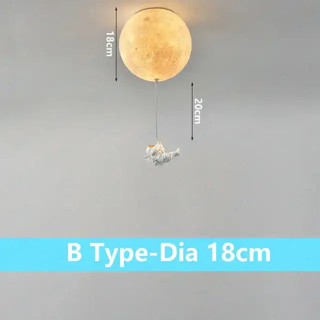 DecorBites™ Astronaut Bubble Chandelier Light - Moonlight Bedroom Ceiling Lamp