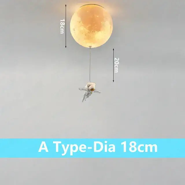 DecorBites™ Astronaut Bubble Chandelier Light - Moonlight Bedroom Ceiling Lamp