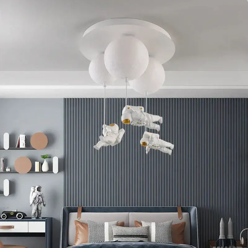 DecorBites™ Astronaut Bubble Chandelier Light - Moonlight Bedroom Ceiling Lamp