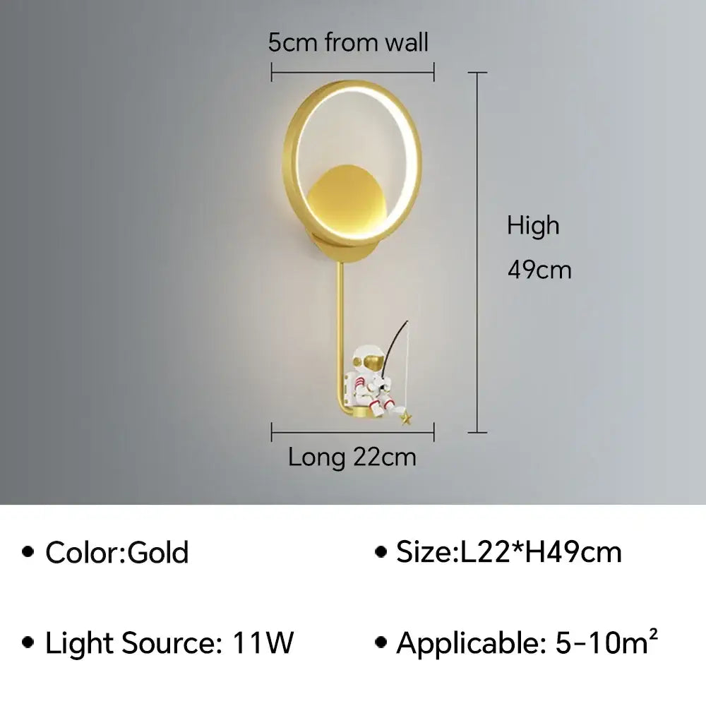 DecorBites™ Astronaut Cartoon LED Wall Lamp for Modern Home Decor