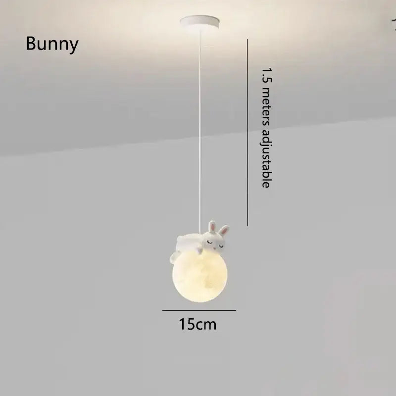 DecorBites™ Astronaut Chandelier: Personalized Children's Room Decor Lighting for Warm Atmosphere
