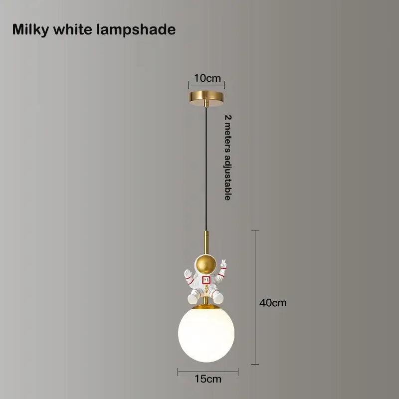 DecorBites™ Astronaut Chandelier: Personalized Children's Room Decor Lighting for Warm Atmosphere