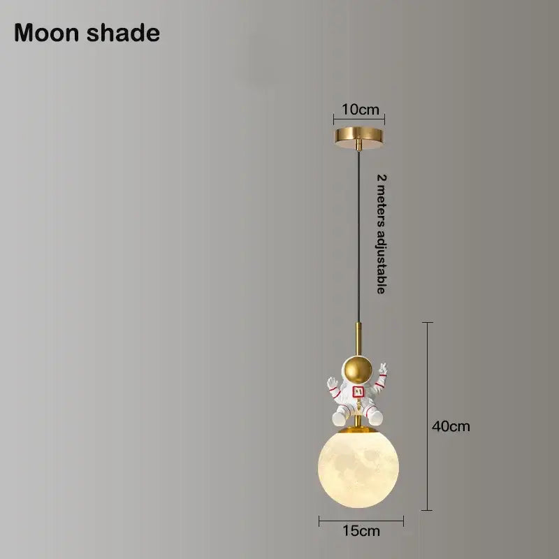 DecorBites™ Astronaut Chandelier: Personalized Children's Room Decor Lighting for Warm Atmosphere