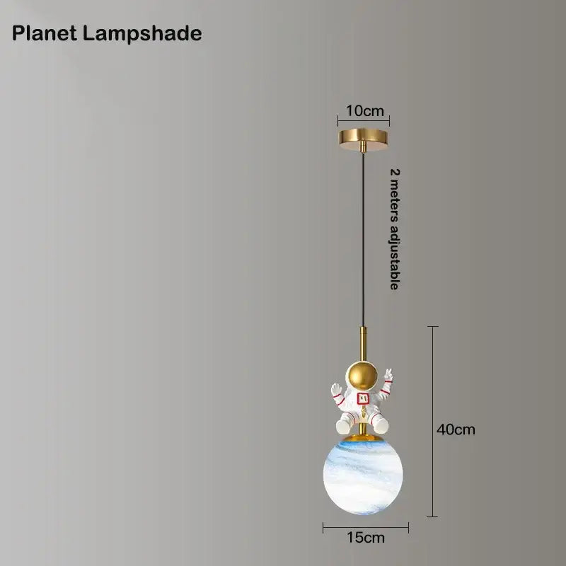 DecorBites™ Astronaut Chandelier: Personalized Children's Room Decor Lighting for Warm Atmosphere