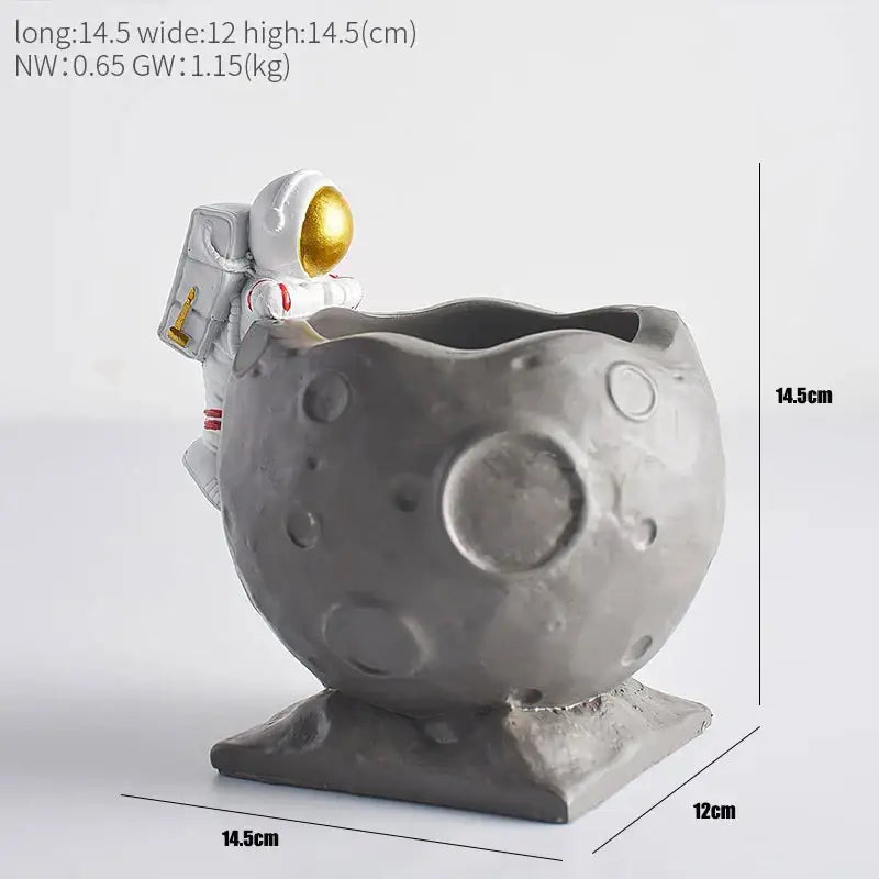 DecorBites™ Astronaut Cosmonaut Pen Holder Figurines for Home Office Desk Decoration