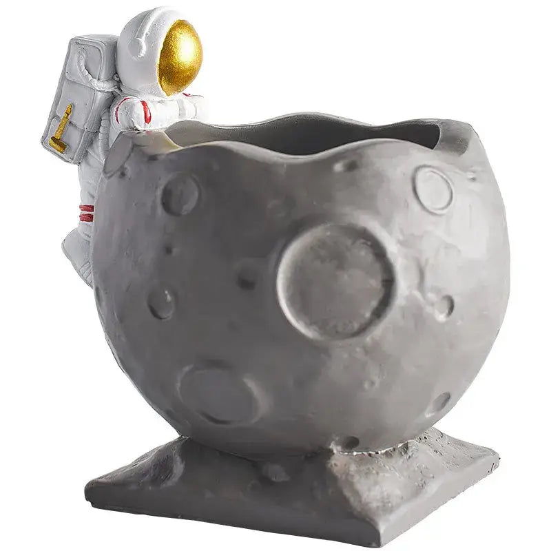 DecorBites™ Astronaut Cosmonaut Pen Holder Figurines for Home Office Desk Decoration