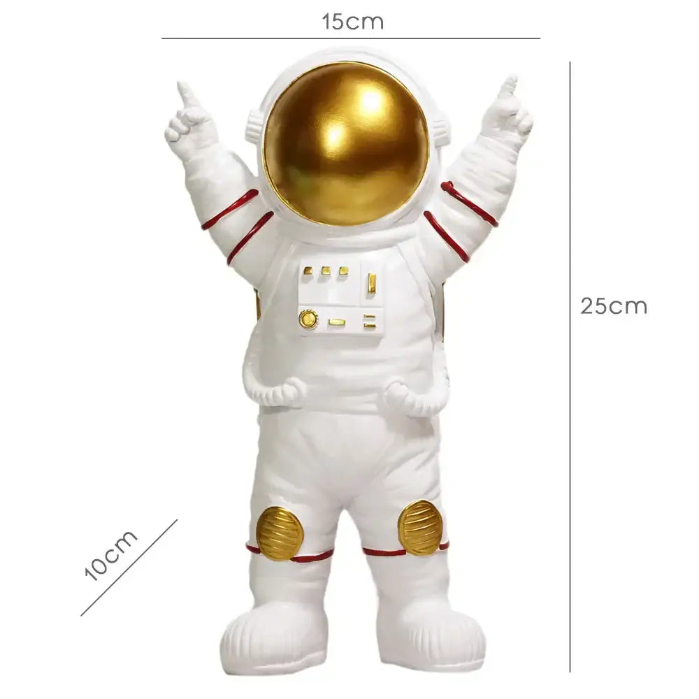 DecorBites™ Astronaut Figurines: Modern Spaceman with Moon Sculpture, Perfect Gift for Man & Boyfriend