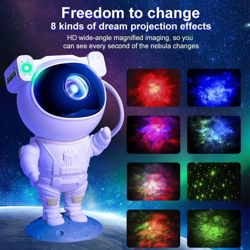 DecorBites™ Astronaut Galaxy Night Light Projector Aurora Borealis Lamp Kids Gift
