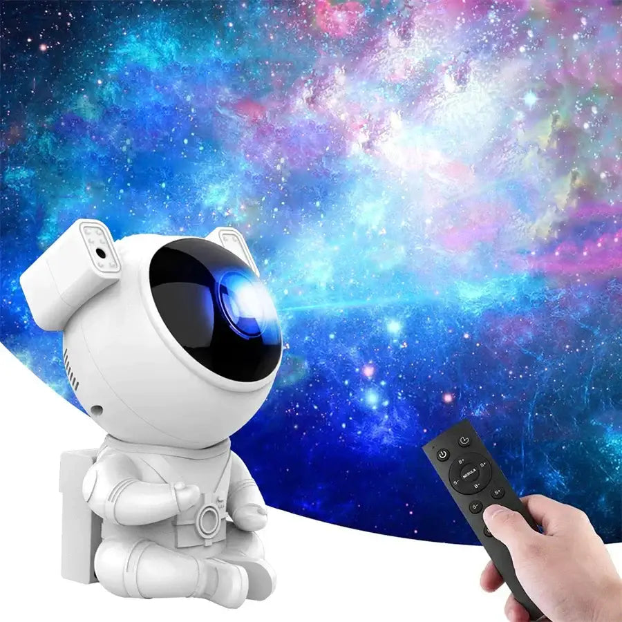 DecorBites™ Astronaut Galaxy Starry Sky Projector Night Light with Remote Control for Bedroom, Kids - Gift Ready.