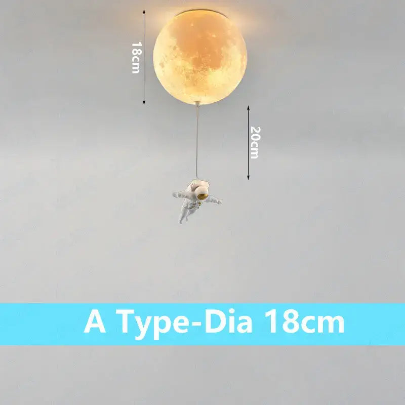 DecorBites™ Astronaut Globe Ceiling Light for Kids Room - 18cm/20cm/25cm