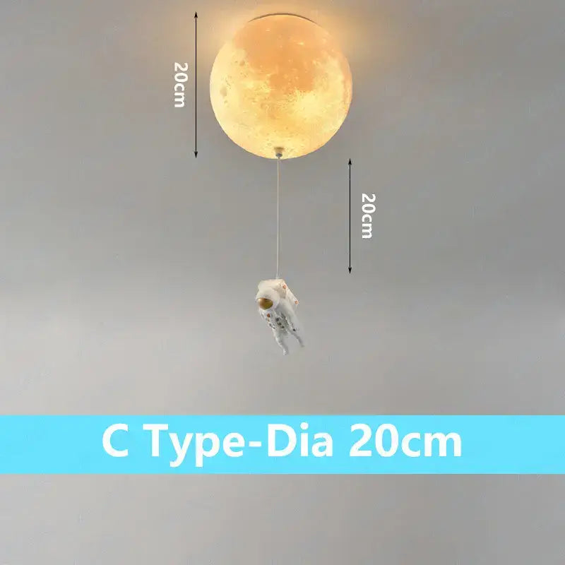 DecorBites™ Astronaut Globe Ceiling Light for Kids Room - 18cm/20cm/25cm