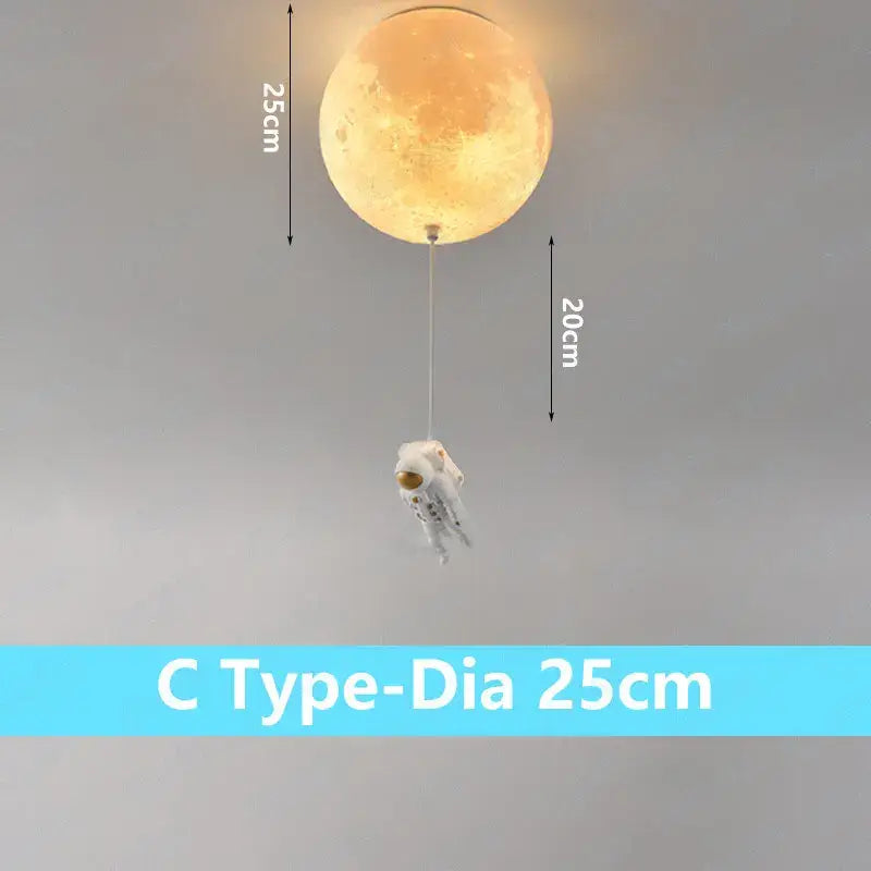 DecorBites™ Astronaut Globe Ceiling Light for Kids Room - 18cm/20cm/25cm