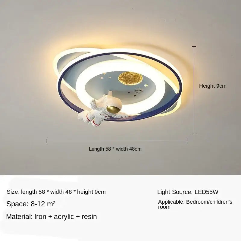DecorBites™ Astronaut Kids Bedroom Ceiling Light - Modern Boys Girls Room Lighting Fixtures