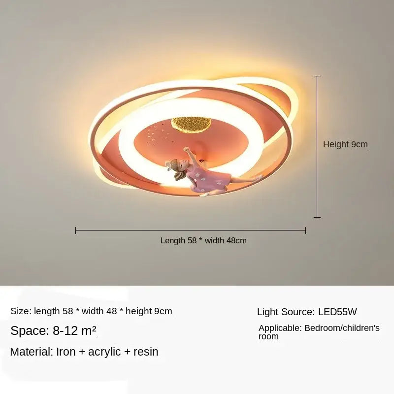DecorBites™ Astronaut Kids Bedroom Ceiling Light - Modern Boys Girls Room Lighting Fixtures