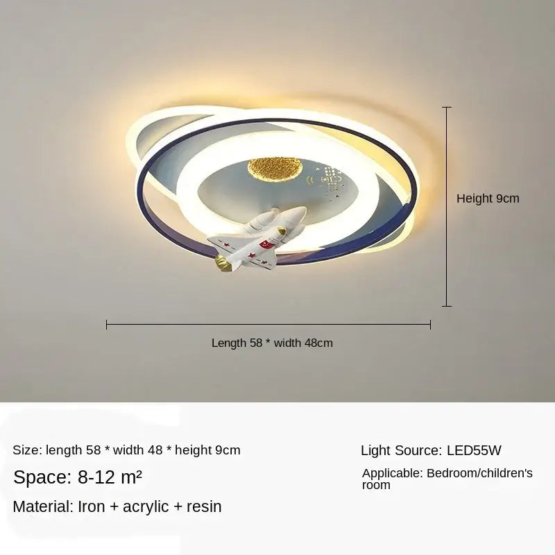 DecorBites™ Astronaut Kids Bedroom Ceiling Light - Modern Boys Girls Room Lighting Fixtures