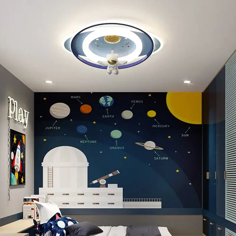 DecorBites™ Astronaut Kids Bedroom Ceiling Light - Modern Boys Girls Room Lighting Fixtures