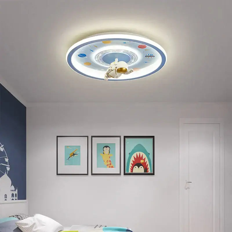 DecorBites™ Astronaut LED Ceiling Light for Kids' Room - Blue Cartoon Theme