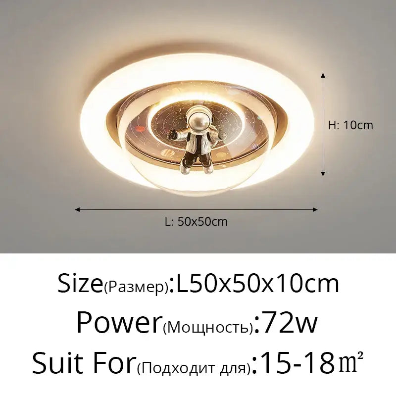 DecorBites™ Astronaut LED Ceiling Lights for Children's Room and Bedroom