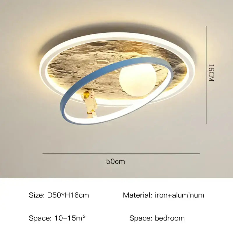 DecorBites™ Astronaut LED Chandelier: Remote Control Ceiling Pendant Light for Children's Room