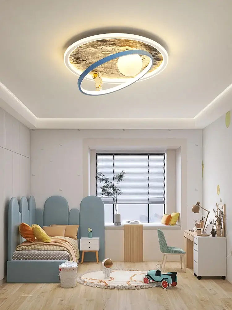 DecorBites™ Astronaut LED Chandelier: Remote Control Ceiling Pendant Light for Children's Room