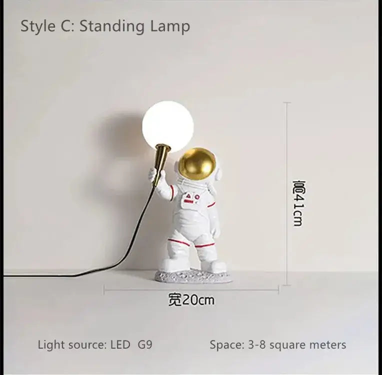 DecorBites™ Astronaut LED Table Lamp: Modern Resin Desk Light for Kids Room, Space-themed Decor
