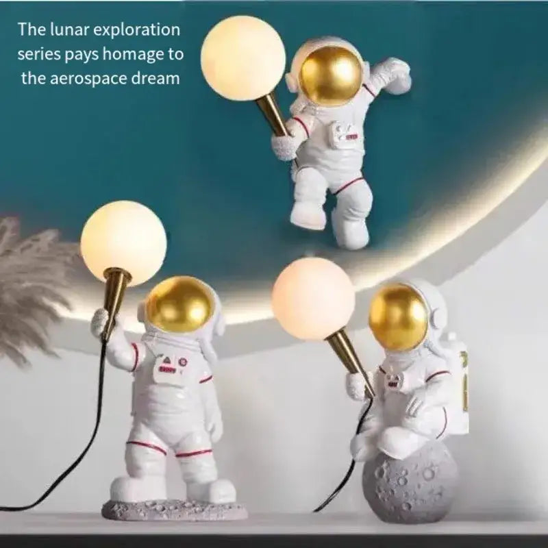 DecorBites™ Astronaut LED Table Lamp: Modern Resin Desk Light for Kids Room, Space-themed Decor