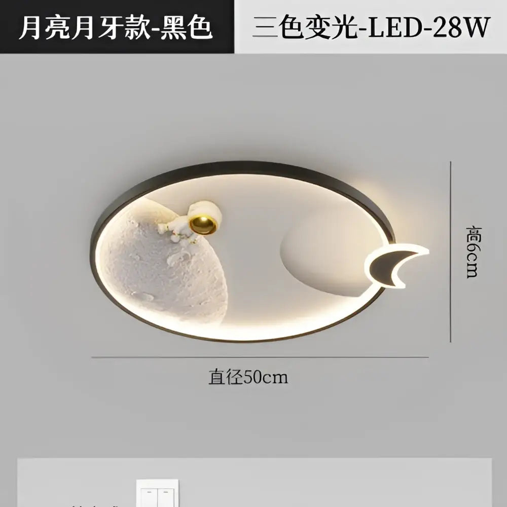 DecorBites™ Astronaut Moon Acrylic Ceiling Lamp: Modern Lighting for Home, Office, and Cafe