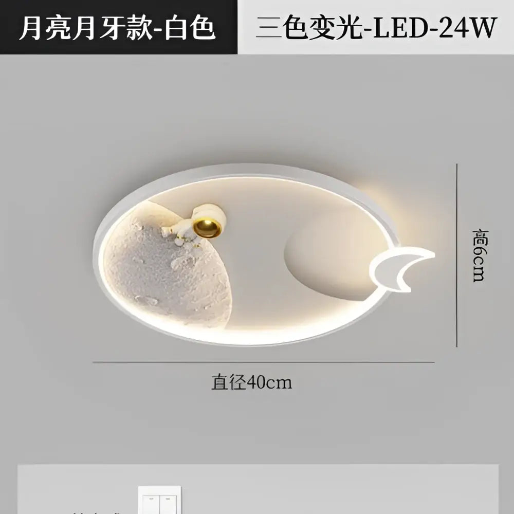 DecorBites™ Astronaut Moon Acrylic Ceiling Lamp: Modern Lighting for Home, Office, and Cafe