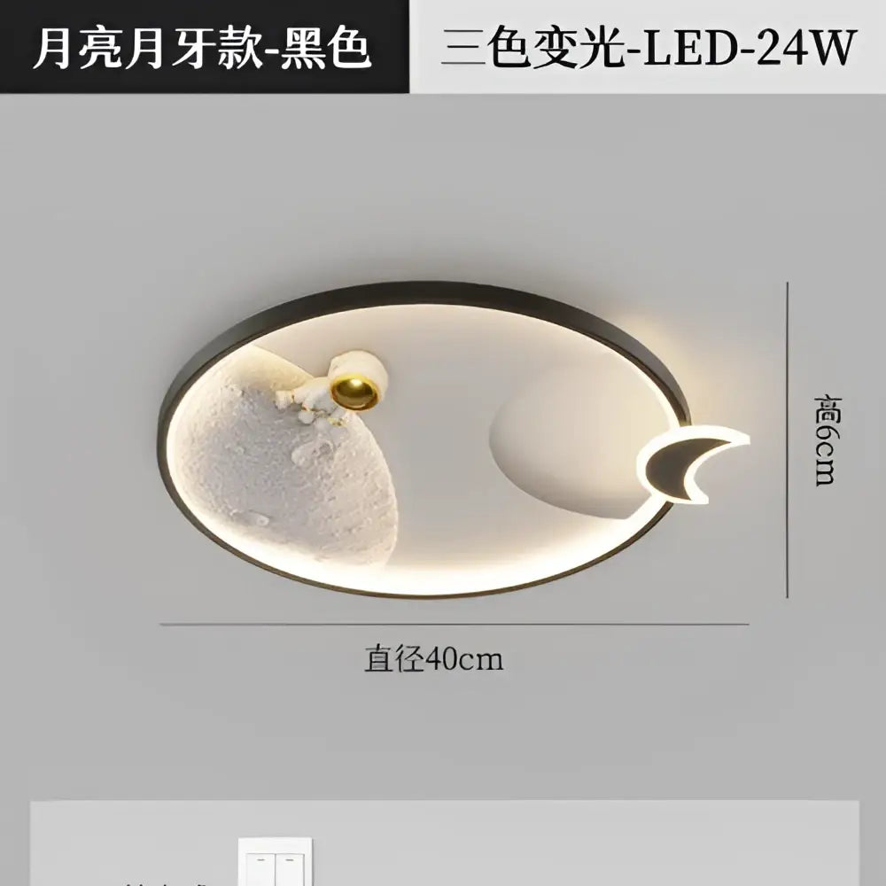 DecorBites™ Astronaut Moon Acrylic Ceiling Lamp: Modern Lighting for Home, Office, and Cafe