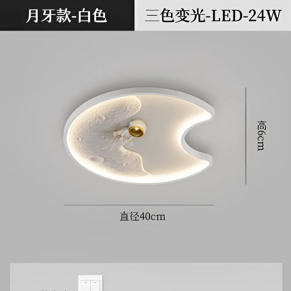 DecorBites™ Astronaut Moon Acrylic Ceiling Lamp: Modern Lighting for Home, Office, and Cafe