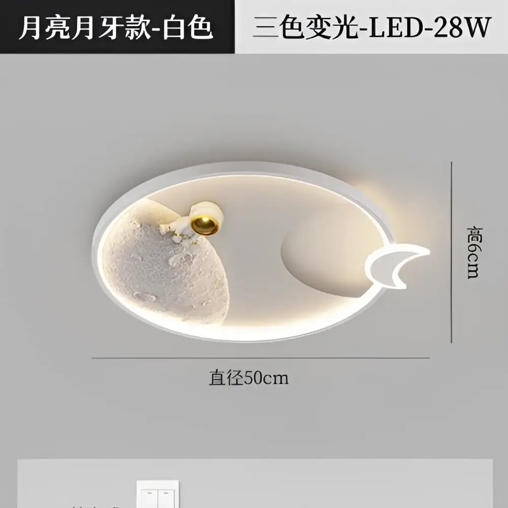 DecorBites™ Astronaut Moon Acrylic Ceiling Lamp: Modern Lighting for Home, Office, and Cafe