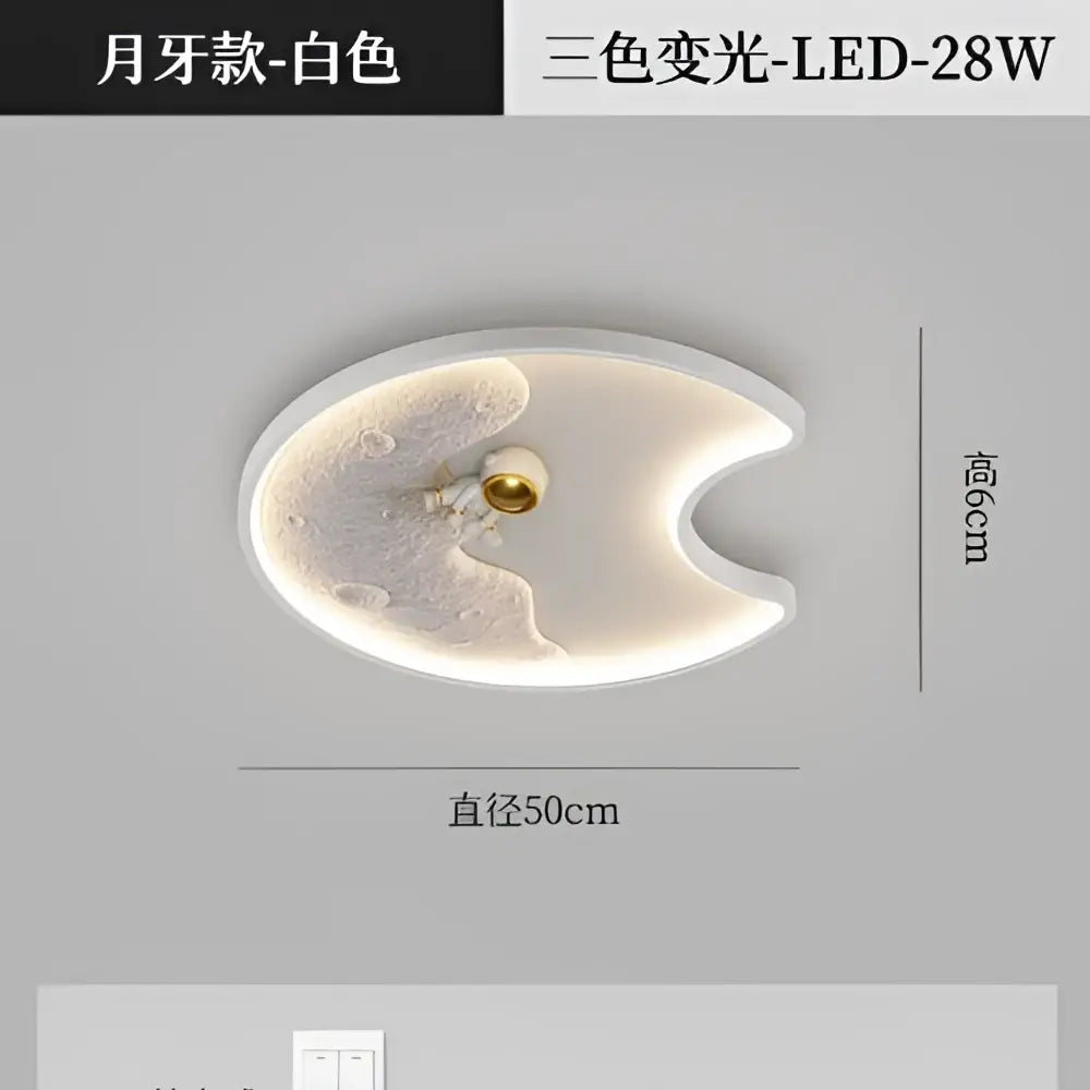DecorBites™ Astronaut Moon Acrylic Ceiling Lamp: Modern Lighting for Home, Office, and Cafe
