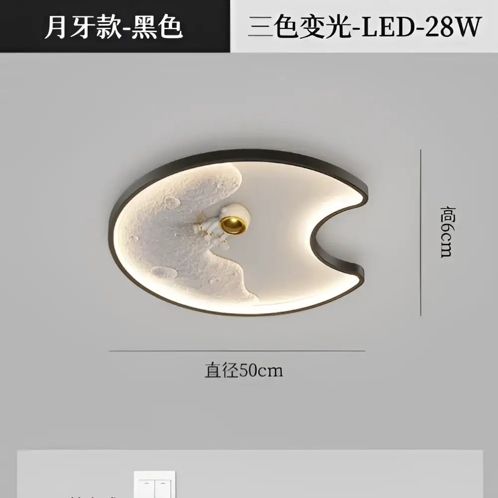DecorBites™ Astronaut Moon Acrylic Ceiling Lamp: Modern Lighting for Home, Office, and Cafe