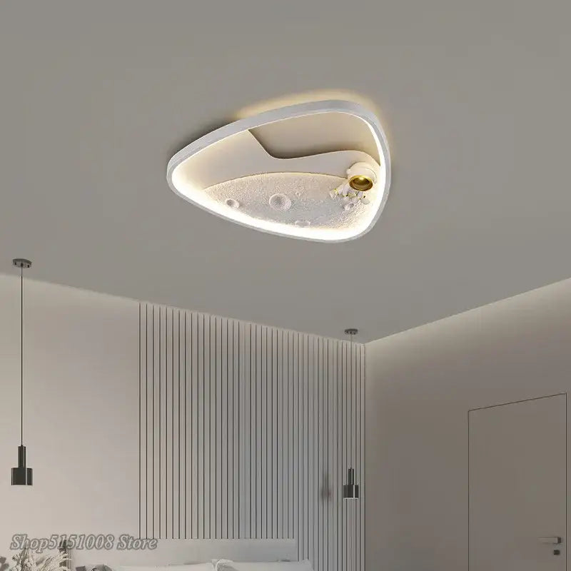 DecorBites™ Astronaut Moon Acrylic Ceiling Lamp: Modern Lighting for Home, Office, and Cafe