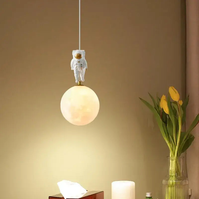 Decorbites astronaut moon pendant light for childrens room bedroom