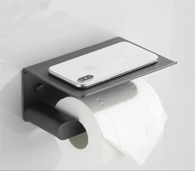 DecorBites™ Bathroom Hardware Set: Towel Rack, Shelf, Paper Holder, Towel Holder, Toilet Brush Holder