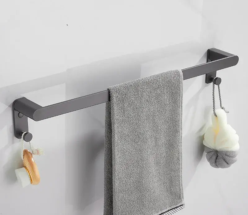 DecorBites™ Bathroom Hardware Set: Towel Rack, Shelf, Paper Holder, Towel Holder, Toilet Brush Holder